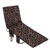 Fronterizo Wish Amazon Más Vendido Cubierta de Microfibra para Silla de Playa Toalla para Silla Lounge Toalla de Playa Estilo Rayado con Estampado de Leopardo