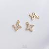 Color oro 14K que no se desvanece microincrustado circonita estrella estrella estrella luna serie estrella de hombre colgante pequeño DIY pulsera pendientes joyería colgante