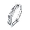 Anillo de pareja de amor entrelazado con personalidad para hombres y mujeres, apertura japonesa y coreana, propuesta simple, regalo de boda, anillo de diamantes romántico