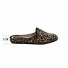 Moda para mujer Primavera y Otoño Nuevos Versátiles Mocasines Planos Lazy Slip-On con Pedrería, Pantuflas de Punta Redonda para Mujer