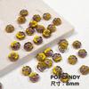 Esmalte checo importado vintage dorado gota de agua estrella Navidad cuentas antiguas DIY teléfono móvil cadena pendientes collar cuentas