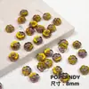 Vidrio Checo Importado Retro Dorado Gota de Agua Estrella Cuentas de Navidad Antiguas DIY Cadena de Teléfono Móvil Pendientes Collar Cuentas