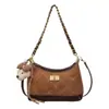 Bolsa de ombro feminina estilo Chanel com padrão de losangos 2026 nova tendência popular bolsa de ombro único bolsa hobo versátil
