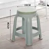 Banqueta de Plástico para Uso Doméstico na Sala de Estar, Espessada para Adultos, Banqueta Econômica para Mesa de Jantar, Cadeira de Borracha, Fabricante Banqueta Alta, Design Simples e Criativo