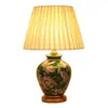 Luminária de Mesa Quarto Luminária de Cabeceira Sala de Estar Retro Americano Nova Chinoiserie Europeu Pastoral Quente Casamento Vermelho Cerâmica Luminária de Mesa