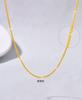 Collar de Cadena Sola Versátil de Acero de Titanio que No se Desvanece sin Colgante Cadena Ligera Cadena Naked de Acero de Titanio con Cadena Cadena Delgada Cadena para Clavícula Collar para Baño