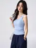 Camisola de Eco-Seda de 260g con Escote en V y Almohadillas de Sujetador Integradas, Nuevo Top Versátil de Verano para Mujer, Ajuste Delgado, Sin Mangas