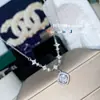 Colar Corrente Clavícula Açúcar Estrela Brilhante Estilo Coreano Luxo Leve Exquisito Versa Microcravejado com Diamante Brilhante Versátil para o Dia a Dia para Mulheres