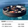 Plato flotante de ratán para piscina al aire libre, bandeja de agua para hotel de alojamiento familiar de Bali, cesta de cuerda para té de la tarde de Cyber Celebrity