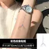 Pegatina de Tatuaje de Cola de Sirena Iridiscente Cola de Pez Degradado Estrella Pegatina Vertical en Inglés para Muñeca, Antebrazo, Clavícula, Impermeable