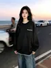 Sudadera retro de moda de calle con cuello redondo y manga larga 2026 nuevo top versátil y moderno para mujer de otoño