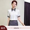 Atuendo Profesional Recepcionista de Hotel Entrevista de Trabajo Camisa para Ir al Trabajo Uniforme de Trabajo Venta al por Mayor Verano Nuevo Estilo Camisa Blanca de Manga Corta para Mujer