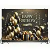 Telón de Fondo de Banner de Cumpleaños Decoración de Fiesta Navideña Tela Colgante Fábrica de Origen Artículos de Decoración de Cumpleaños Nuevos Transfronterizos
