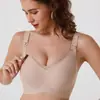 Ropa interior sin costuras transfronteriza de talla grande, push-up, soporte lateral para el pecho, anti-caída, sujetador de lactancia inalámbrico para maternidad, Amazon