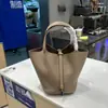 Pronta entrega de fábrica h nova bolsa sacola para vegetais portátil lichia tc couro de vaca bolsa feminina bolsa de casamento couro togo bolsa de mão