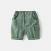2023 Verão Calças Masculinas Calças de Comprimento Médio Calças de Cinco Pontos do Bebê Estilo Coreano Shorts Casuais Infantis Elegante Cor Sólida Calças da Moda