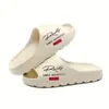 Sandálias Slip-On Populares Transfronteiriças para o Verão, Nova Moda Masculina Tendência para Exterior, Praia, Casa e Banho, Solado Grosso Atacado