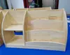 Estantería de Madera Maciza para Niños de Preescolar Gabinete de Almacenamiento Diseño de Área de Lectura para Biblioteca Infantil Estantería con Forma de Castillo Sofá