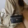 Bolso de Mano Pequeño de Moda Estilo Chanel, Bolso de Caja Bandolera para el Hombro, Bolso Lonchera Nicho de Moda, Bolso de Cadena Acolchado