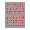 Redanco3D Planos Ins Populares Pegatinas para Uñas de Dibujos Animados Lindos Calcomanías para Uñas de Moño Blanco y Negro Dh-999