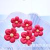 Tela de imitación de red de internet dulce resina flor de cinco pétalos diy pegamento crema material hecho a mano accesorios de joyería para anillo de pelo de niños