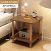 Mesa de Cabeceira Simples de Madeira Maciça Alternativa para Quarto, Rack de Armazenamento para Casa, Mesa Pequena para Casa Alugada, Mesa de Cabeceira, Mesinha de Café