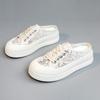 [Personalizado] Zy3362 Novo Malha Meio Arrastão Verão 2024 Sapatos de Malha Trbottomy Vazados Respiráveis Sola Grossa Casuais Aumento