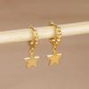 Brincos Pendentes de Estrela Brincos Banhados a Ouro Real Combina com Tudo Estrela de Cinco Pontas Brincos Retrô Brincos de Nicho Avançados Brincos
