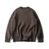 Beijie Moda Masculina 2026 Outono Nova Chegada Gola Rebatida Cor Sólida Suéter Masculino Básico Simples Malha Roupa de Casal Roupa Externa
