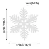 Decoraciones de Navidad 10 cm Copos de Nieve Plástico Copos de Nieve Enpolvados Decoración de Árbol de Navidad Colgantes de Copos de Nieve Calados