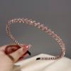 Accesorios para el cabello de moda de Corea del Sur, sencillos y hechos a mano, banda para el cabello con cuentas de cristal, diadema para el cabello dulce, tarjeta para el cabello fino, hebilla para la cabeza de mujer