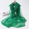 Estilo coreano All-match Yourou Sand Silk Scarf Primavera e Verão Protetor Solar Fino Cachecol Vermelho Solid Color Sunshade Shawl Scarf