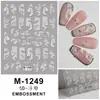 Carcasa Estampada del Pequeño Libro Rojo Pegatinas para Uñas Mariposa Serpentina Aurora Uñas Color Rosa Glaseado Tridimensional Avanzado