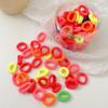 Color de Flor Banda de Goma Pequeña para Niños Alta Elasticidad Color Caramelo Accesorios para el Cabello Simples Lindo Negro Enlatado Anillo para el Cabello Pequeño de Mujer