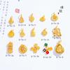 Accesorios DIY de oro arena de larga duración que no se decoloran, conejo, calabaza, hojas, Ruyi, ábaco, todo es bueno, bendición, seguro y feliz