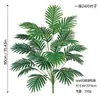 Pegamento suave planta verde hojas de hierro decoración sala de estar europea palmera artificial en maceta interior suelo anémona planta verde venta al por mayor