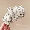 Presilha banana plissada de chifon, presilha vertical, presilha de garra de verão de alta qualidade, presilha para rabo de cavalo na nuca, presilha de cabelo elegante e delicada