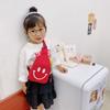 Nueva Moda Bolsa Infantil Linda Sonriente Letra Estampada Bolso Pequeño Cruzado Niños y Niñas Salir Merienda Bolso de Hombro