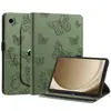 Funda adecuada para tableta Samsung Tab A11 Plus con estampado de mariposa y gato, soporte giratorio, 11 pulgadas, a prueba de golpes