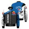 Uniforme de baseball de inverno europeu e americano para homens, nova moda de rua, fitness, esportes, piloto digital 3D, jaqueta com logotipo de carro para homens