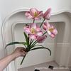 Floração Total Flor Grande Tulipa Giratória Decoração Suave para Casa Projeto Flor Artificial Nórdica Conjunto de Casamento Flor Falsa