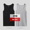 Três peças de poliéster obstáculo vintage colete meia-idade e velhice imitação de algodão moletom dos homens solto sem mangas pai estilingue camisa velha cabeça