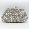 *Bl004 Bolso de Pedrería de Aliexpress con Bolso de Noche de Cristal Metálico Hueco, Bolso con Incrustaciones de Diamantes de Comercio Exterior, Bolso Clutch para Mujer