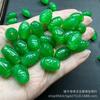 Jade natural verde seco Ruyi luantong cuentas de barril llenas de hierro verde Cuentas de transferencia de dinero Longsheng Accesorios para joyería DIY