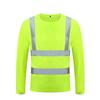 Camiseta Reflectante de Manga Corta de Verano Ropa de Trabajo para Hombre Ropa de Protección Laboral para Obra Transpirable Cuello Redondo Ropa de Advertencia de Alta Visibilidad