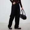 Jeans Retro Americano Azul Escuro para Mulheres, Versátil para Outono e Inverno, Perna Reta, Emagrecimento, Solto, Casual, Calça Longa com Bordado