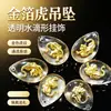 Pingente Grande de Cristal em Forma de Gota com Inlay Dourado, Popular em Barracas de Feira Noturna, Apresentando os Doze Signos do Zodíaco, Design de Tigre e Lindo Colar de Cristal Dourado