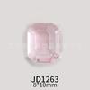 Popular suave nude Diamante nueva joyería para uñas fondo puntiagudo rosa transparente cristal de vidrio tridimensional multicorte rosa nude Diamante