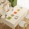 Mantel de Dibujos Animados, No Lavable, Impermeable, Resistente al Calor, Tapete para Mesa de Comedor, Lujo Ligero, Sensación de Alta Gama, Tapete de Tela Rectangular para Mesa, Mantel