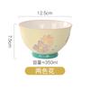 Tigela de arroz grande capacidade cerâmica em relevo pintada à mão coração de menina casa tigela de comer de alto valor tigela de arroz fofa tigela de salada